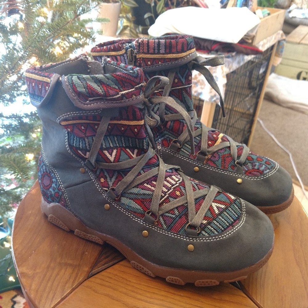 Bohemian-style leather boots